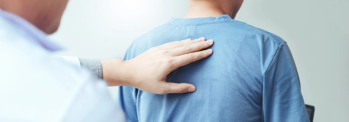 Chiropractic Naperville IL Back Exam Clinical examination of the spine by a chiropractor.