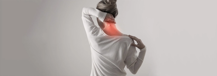 Chiropractic Naperville IL Neck Pain Person with neck pain.