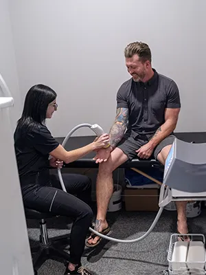 Chiropractic Naperville IL Shockwave Therapy on Patient Chiropractic Naperville IL Shockwave Therapy on Patient